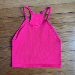 FP Movement Happiness Runs Crop Tank XS/S Neon Pink